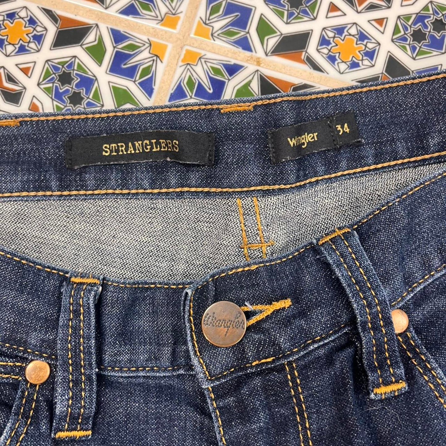 wrangler stranglers denim jeans