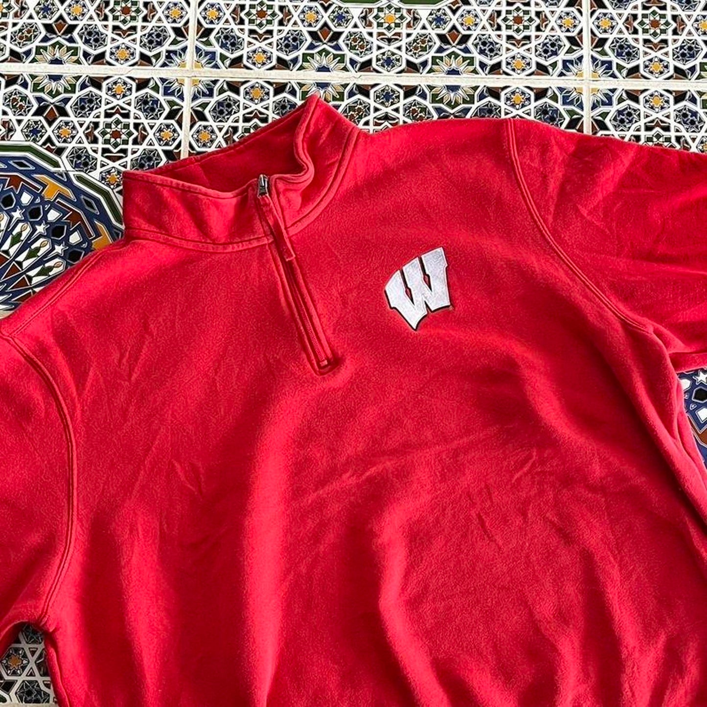 University of Wisconsin Starter ¼ zip-up  sweatshirt
