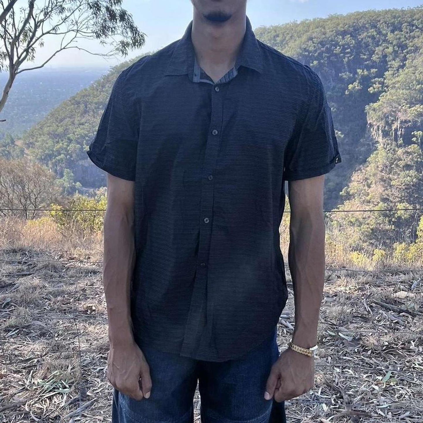 Calvin Klein short sleeved button up shirt