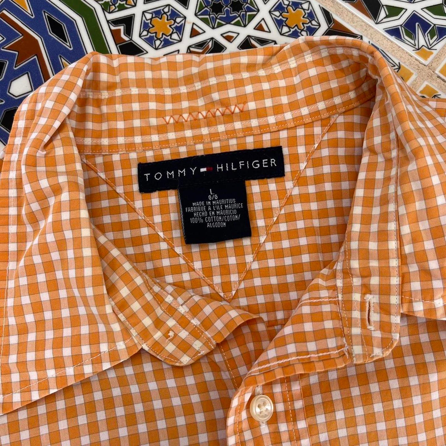 tommy hilfiger short sleeved button up shirt