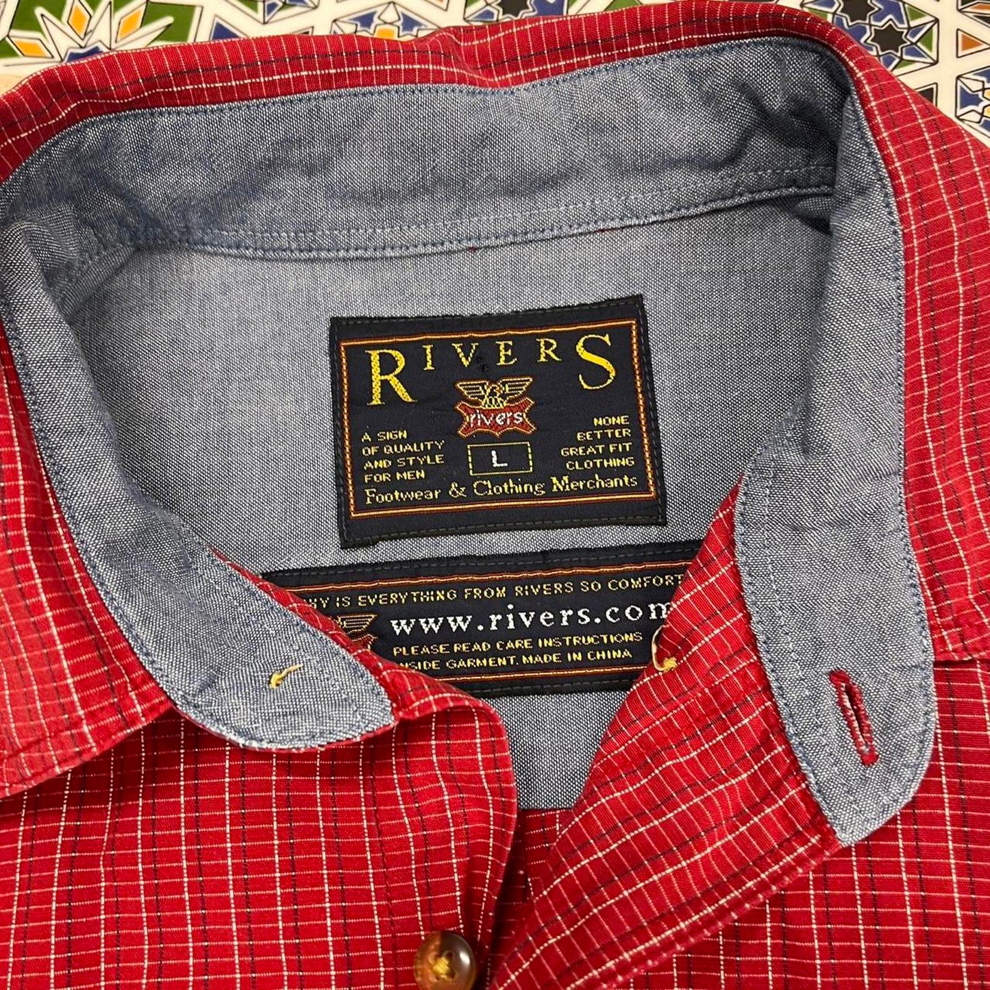 rivers short sleeved button up shirt