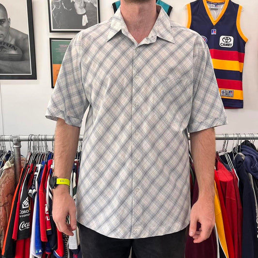 como short sleeved button up shirt