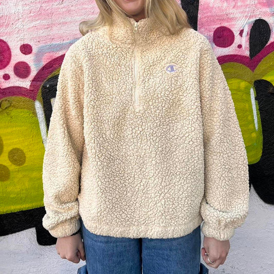 women's champion fleece 1/4 zip jumper