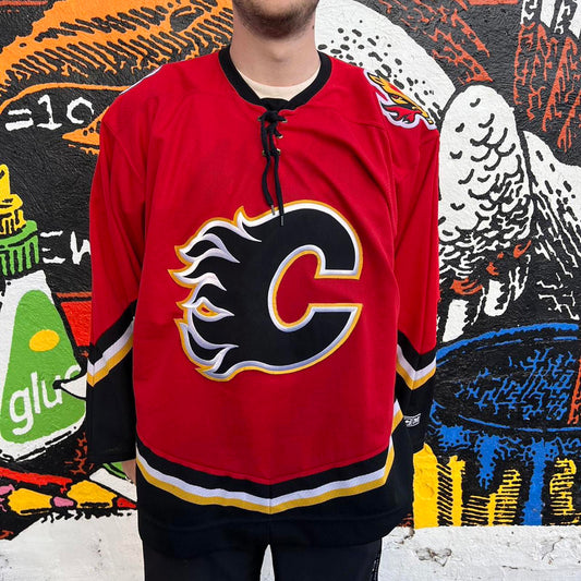 06 CCM calgory flames jersey