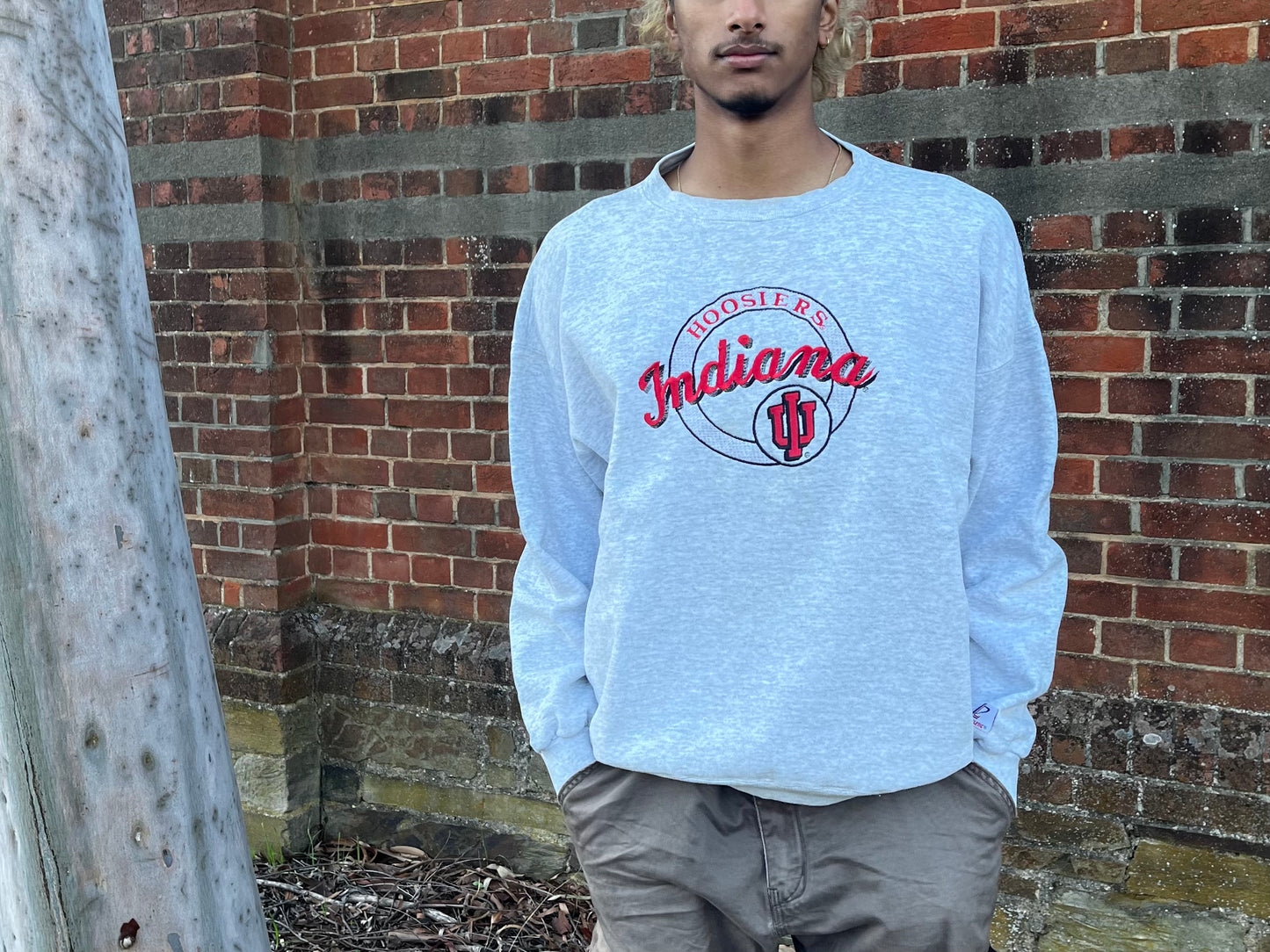 M Logo athletic Indiana Hoosiers crew neck